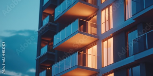 Serene Night View of Apartment Building