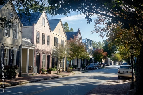 Charming Historic Town With Quaint Autumn Streets and Architecture