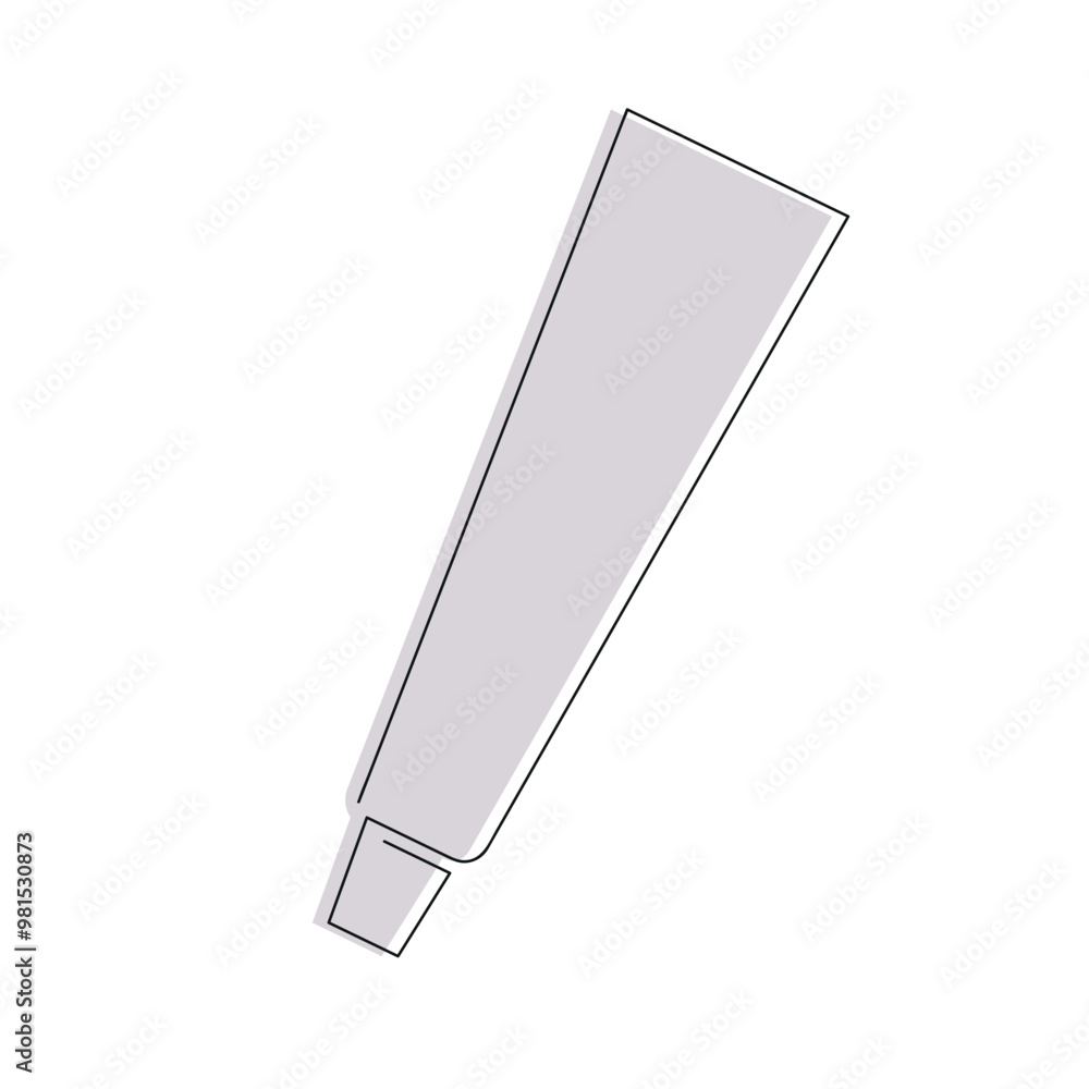Toothpaste in one continuous line in color. One line drawing, minimalism. Vector illustration. Toothpaste in one continuous line in color. One line drawing, minimalism. Vector illustration.