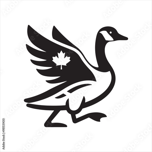 Download Canadian Goose Silhouette Vectors for Print and Web Projects