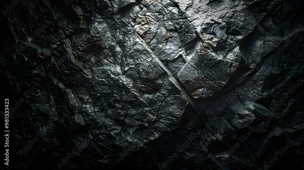 Rough, dark stone background lit by spotlight background Rough, dark stone background lit by spotlight background