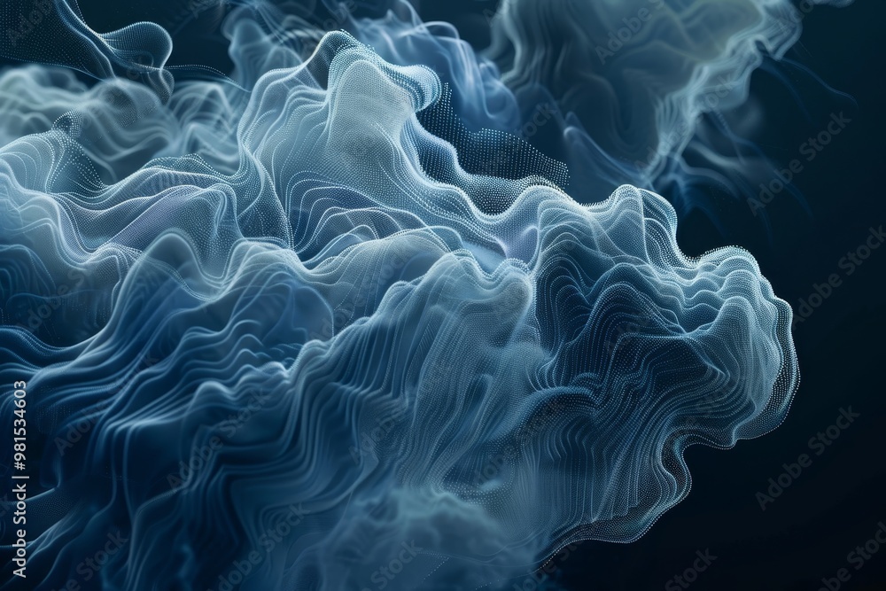 A painting of a powerful ocean wave with a dramatic sky background, The dynamic movement of data depicted as swirling cloud formations A painting of a powerful ocean wave with a dramatic sky background, The dynamic movement of data depicted as swirling cloud formations