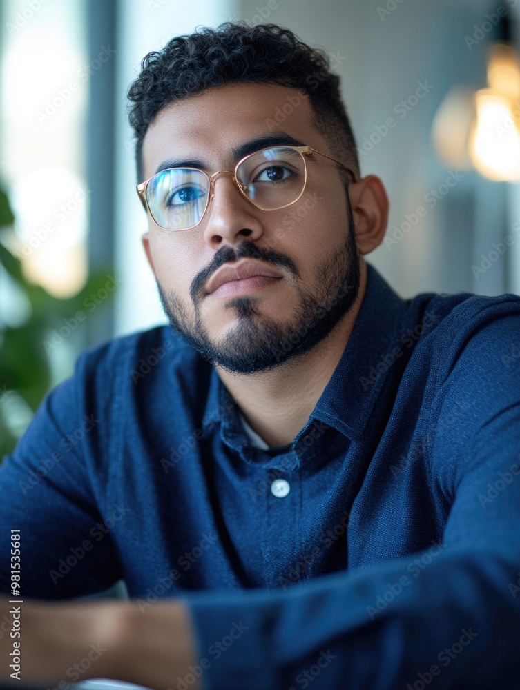 Bearded Barista in Casual Attire Bearded Barista in Casual Attire
