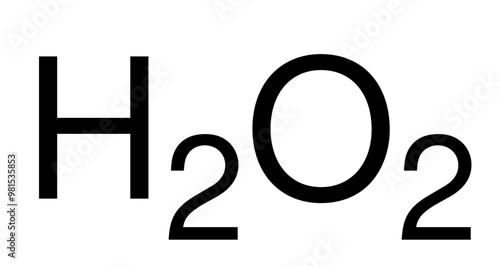 Wasserstoffperoxid H2O2 Chemie Strukturformel Vektor