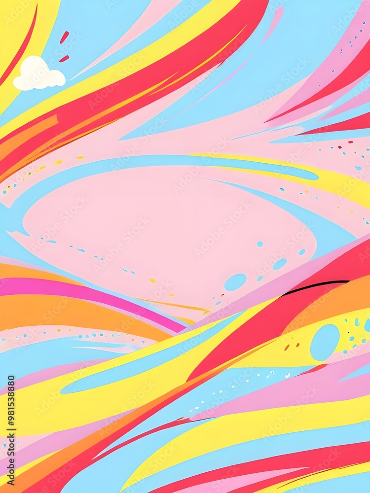 Abstract Colorful Swirls and Lines Abstract Colorful Swirls and Lines