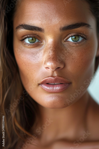 Photo-Realistic Portrait of a Caribbean Woman in a Studio Setting