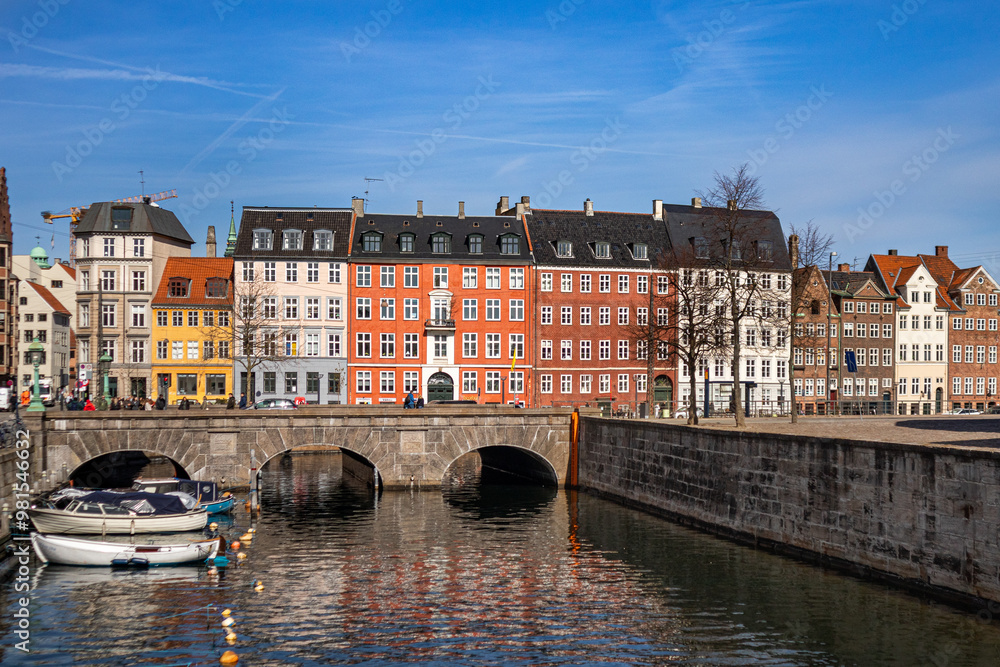 Naklejka premium the old town hall in the middle of copenhagen during fall
