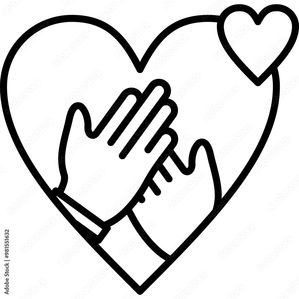 Obraz premium Unity Heart icon