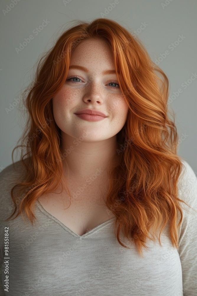minimalist portrait of a beautiful chunky lady with ginger hair natural beauty confidence minimalist portrait of a beautiful chunky lady with ginger hair natural beauty confidence