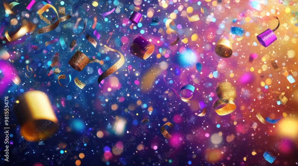 Glittering colourful party background. Concept for holiday, celebration, New Year's Eve Glittering colourful party background. Concept for holiday, celebration, New Year's Eve