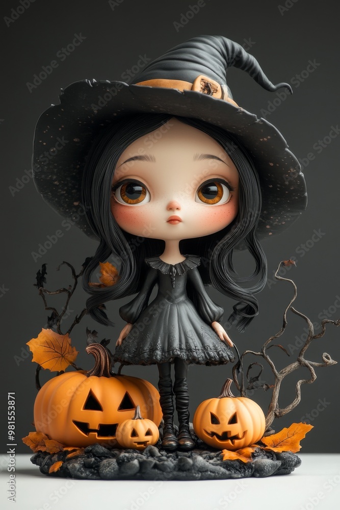 Whimsical Halloween Witches and Pumpkins - Festive, Spooky, and Playful Halloween Art Whimsical Halloween Witches and Pumpkins - Festive, Spooky, and Playful Halloween Art