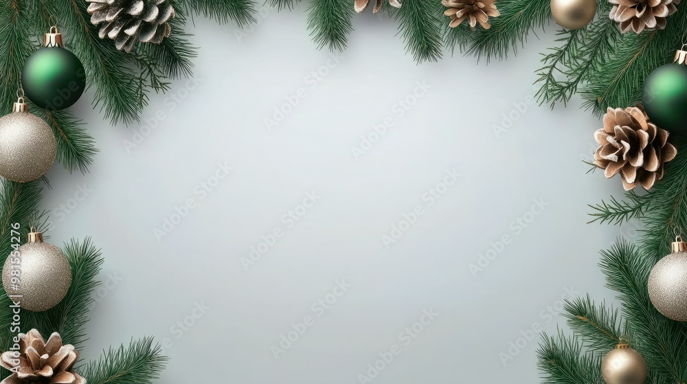 Horizontal banner for christmas and new year with copy text Horizontal banner for christmas and new year with copy text