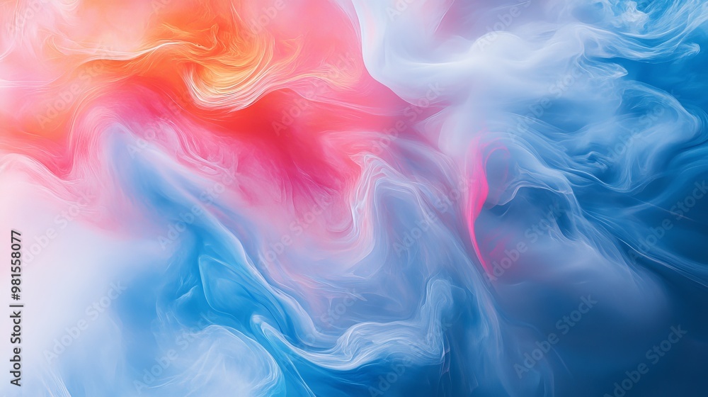 Abstract Swirls of Pink, Blue, and White, Digital Art, Abstract Background, Abstract Art, Digital Painting Abstract Swirls of Pink, Blue, and White, Digital Art, Abstract Background, Abstract Art, Digital Painting