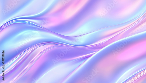 Iridescent pastel silk waves with soft gradient reflections