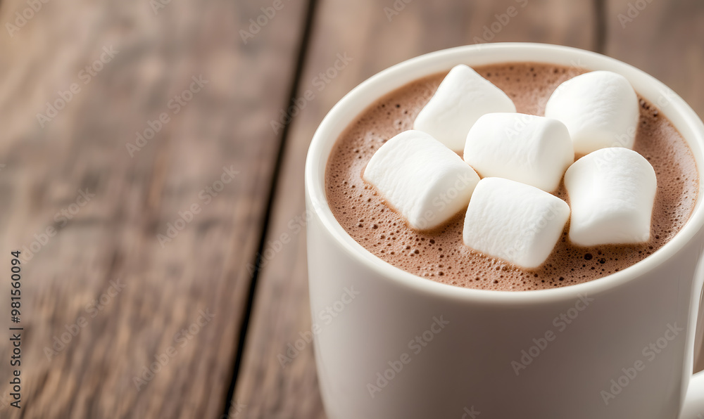 Hot Cocoa Topped with Fluffy Marshmallows | Cozy and Comforting Warm Beverage Hot Cocoa Topped with Fluffy Marshmallows | Cozy and Comforting Warm Beverage