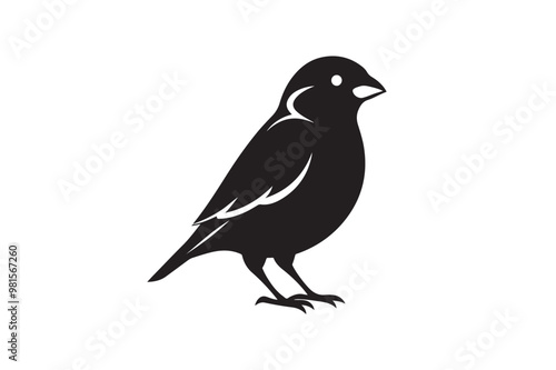 Common Sparrow silhouette vector illustration, Common Sparrow silhouette PNG, Common Sparrow silhouette vector .