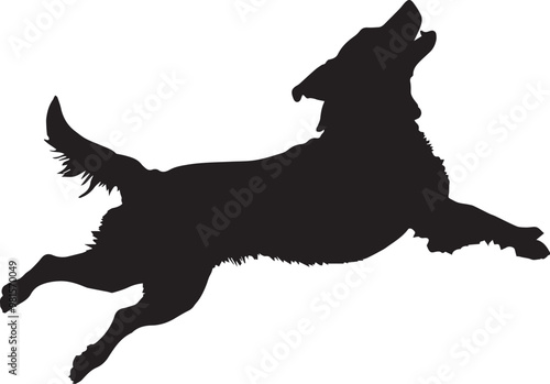 Loyal Dog Silhouette Vector – Pet and Animal Illustration.