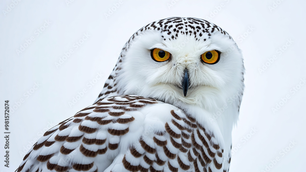 Obraz premium Close-Up of a Snowy Owl