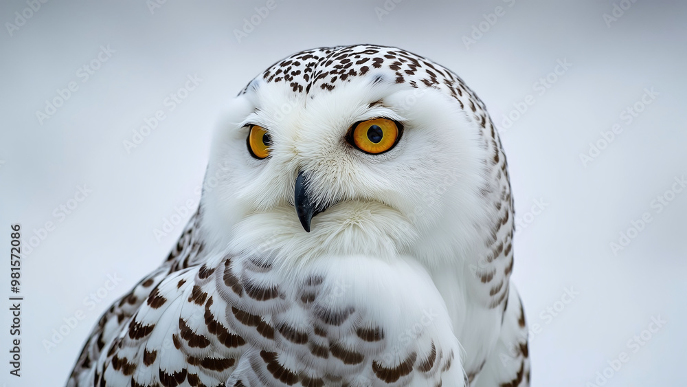 Obraz premium Close-Up of a Snowy Owl