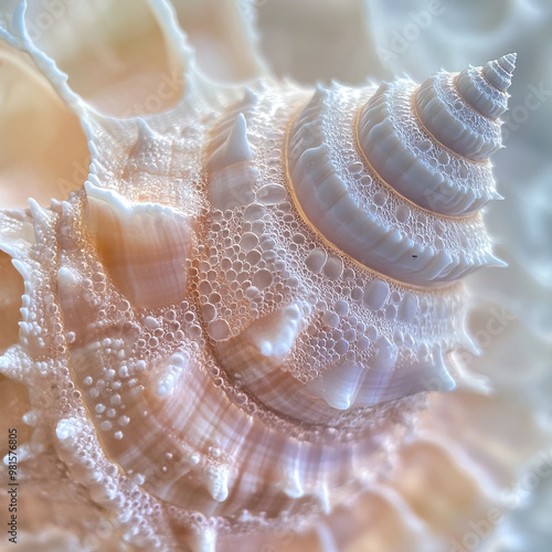 Water Droplets Adorn a Shell