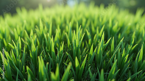 Morning Dew on Fresh Green Grass