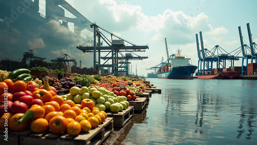 Fresh Vegetables at Commercial Port photo