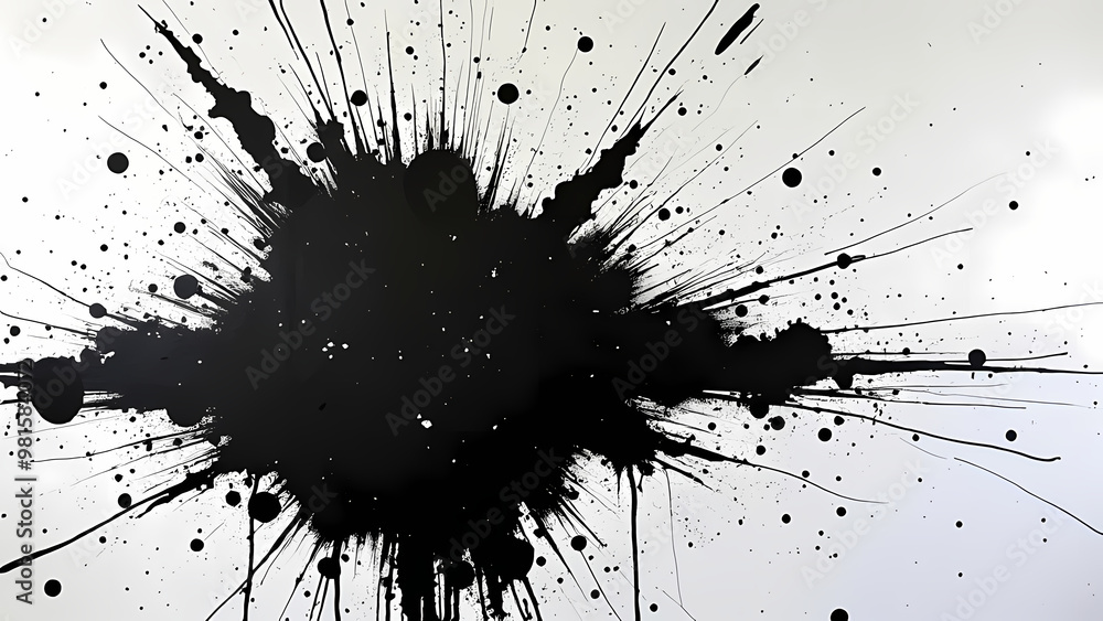 Black Ink Splatter Pattern Black Ink Splatter Pattern