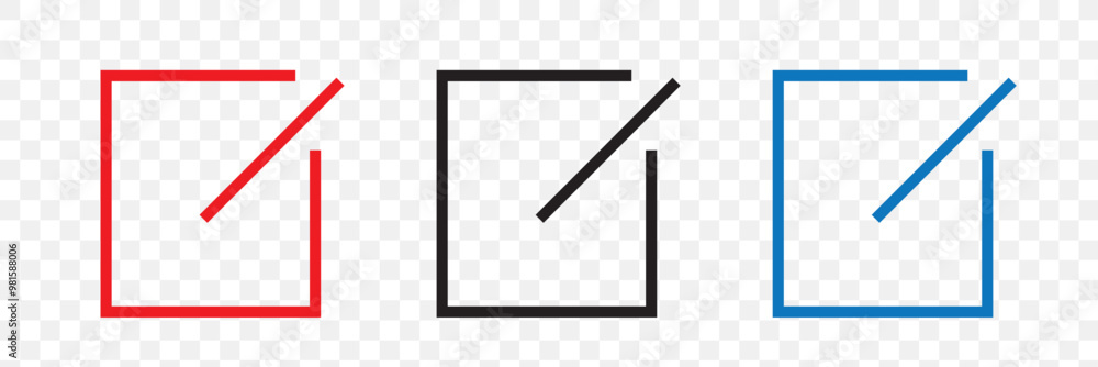 Edit icon set. Notepad edit document with pencil icon. Pencil icon, sign up icon. Business concept note edit pictogram. Vector illustration. Edit icon set. Notepad edit document with pencil icon. Pencil icon, sign up icon. Business concept note edit pictogram. Vector illustration.