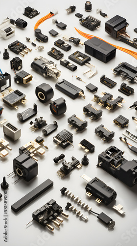 Detailed View of Various High Frequency (HF) Electronic Connectors