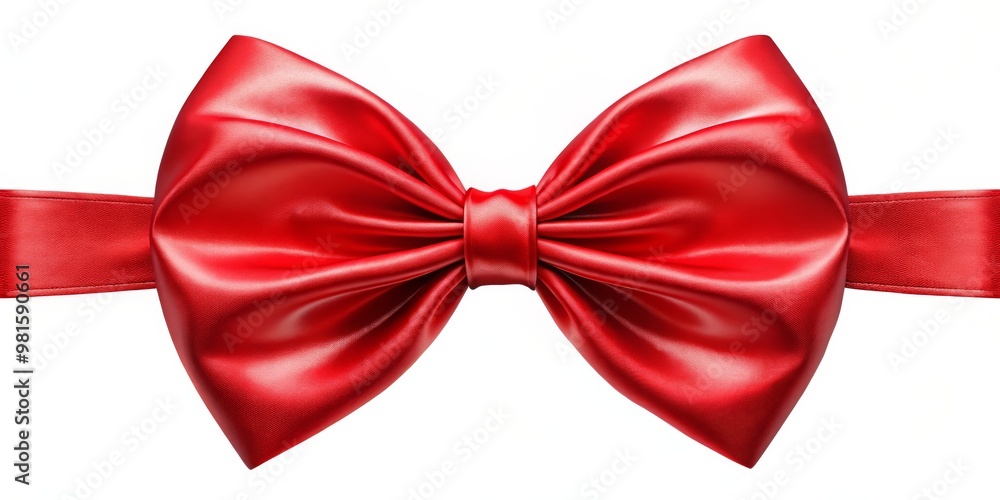 3D Rendered Red Satin Bow, 3D model, bow, satin 3D Rendered Red Satin Bow, 3D model, bow, satin