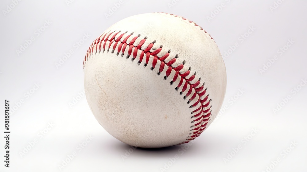 A baseball, all by itself, against a plain white backdrop. A baseball, all by itself, against a plain white backdrop.