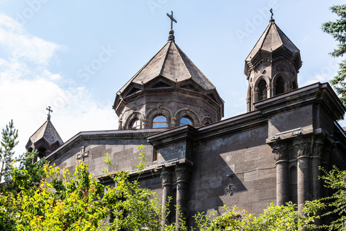 towers of Cathedral of Holy Mother of God, Gyumri photo