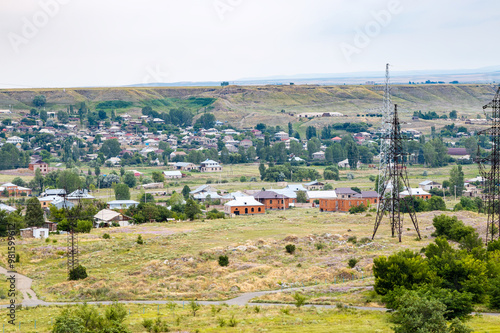 above view of outskirts of Gyumri city, Armenia photo