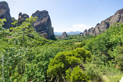 Obraz na płótnie Panoramic view of Meteora Monasteries, Greece w salonie