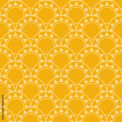 Yellow sun seamless pattern tiles '