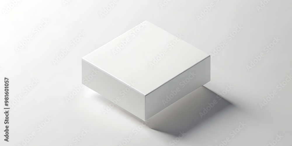White Square Box Mockup, 3D Rendering, Minimal, Product Design, Packaging, Mockup, Template White Square Box Mockup, 3D Rendering, Minimal, Product Design, Packaging, Mockup, Template