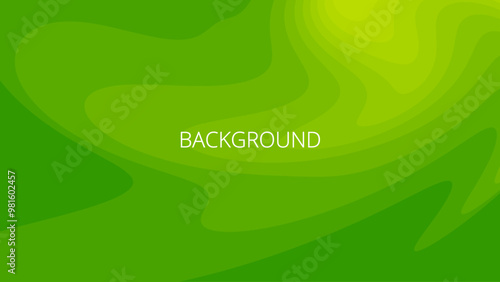 Green and yellow abstract background with sharp wavy lines and gradient transition, dynamic swirl shape. Inclined bends	
