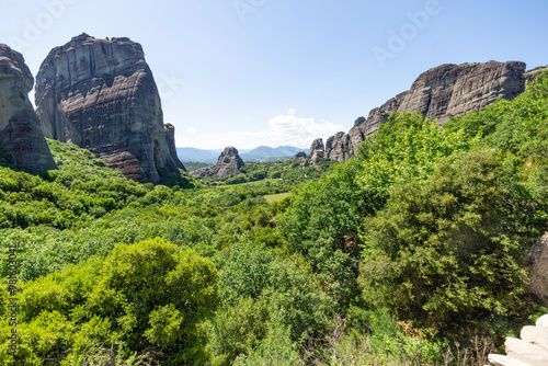 Obraz na płótnie Panoramic view of Meteora Monasteries, Greece w salonie