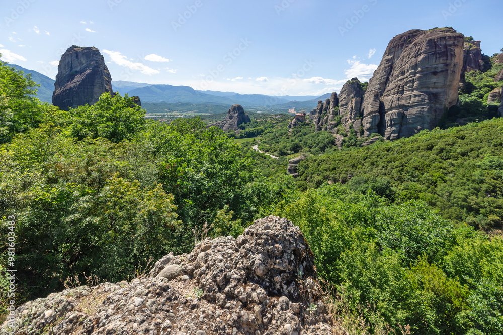 Panoramic view of Meteora Monasteries, Greece