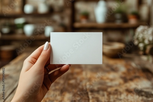 Customizable Portrait Orientation Business Card Mockup Template for Professional Design and Brandi photo