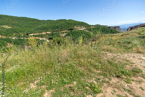 Obraz na płótnie Panoramic view of Meteora Monasteries, Greece w salonie