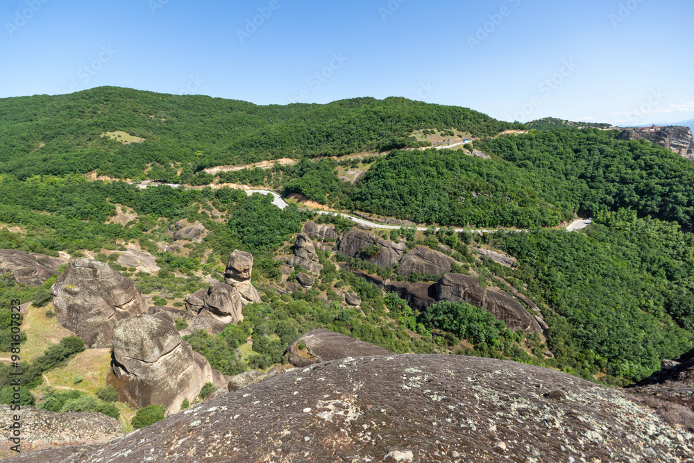 Panoramic view of Meteora Monasteries, Greece