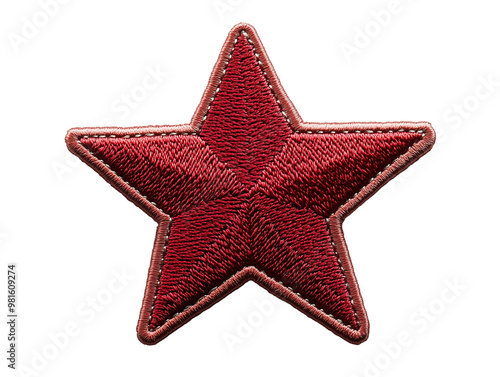 This red star patch showcases intricate embroidery, making it ideal for uniforms, crafts, or as a decorative element on various fabrics. Its classic design enhances any project photo