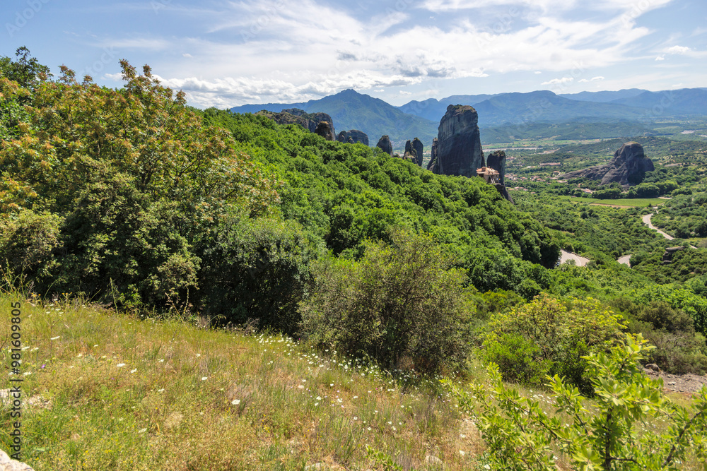 Panoramic view of Meteora Monasteries, Greece