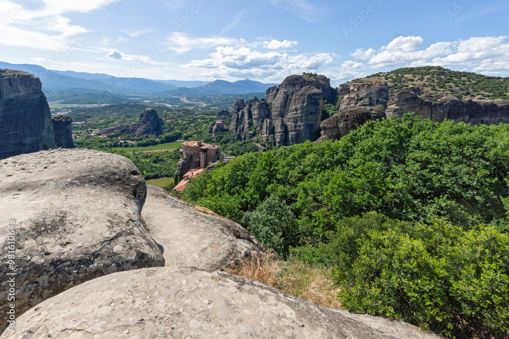 Panoramic view of Meteora Monasteries, Greece