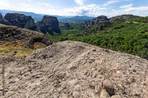 Obraz na płótnie Panoramic view of Meteora Monasteries, Greece w salonie