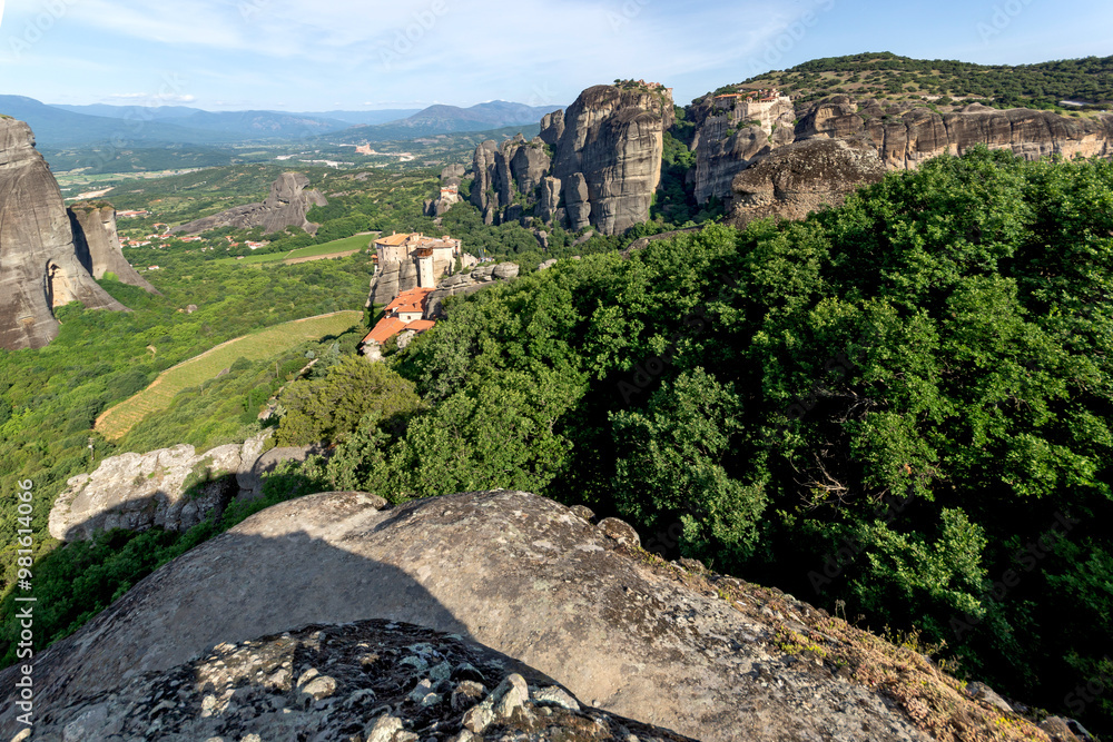 Panoramic view of Meteora Monasteries, Greece