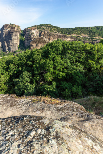 Obraz na płótnie Panoramic view of Meteora Monasteries, Greece w salonie