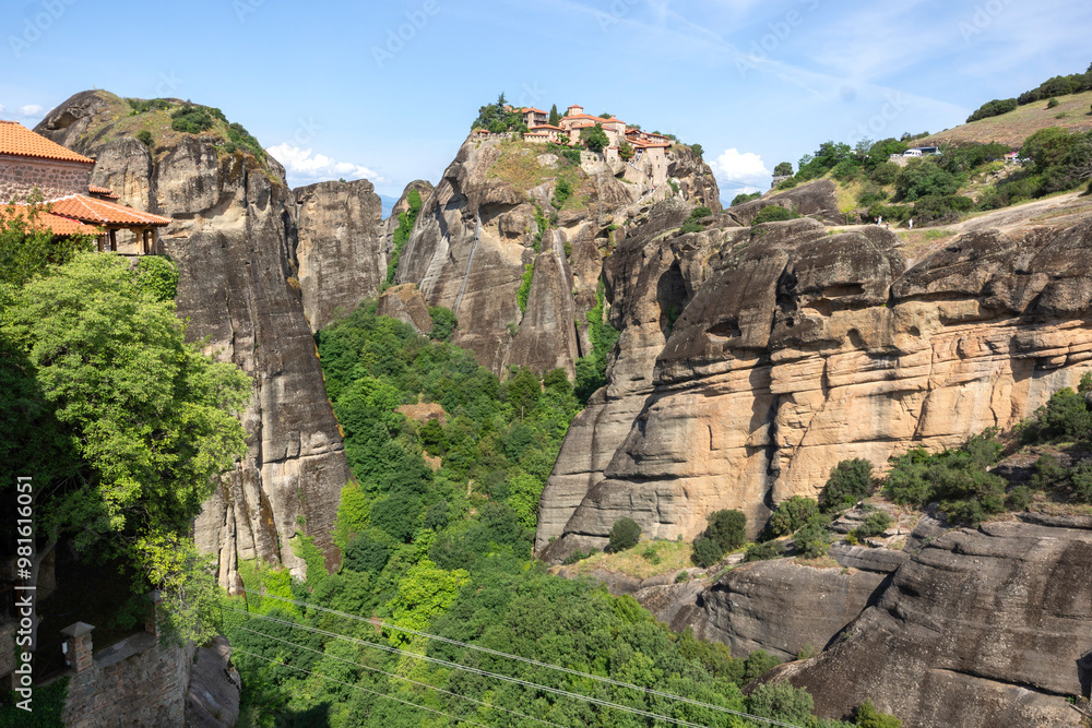 Panoramic view of Meteora Monasteries, Greece