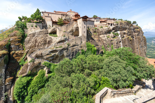 Obraz na płótnie Panoramic view of Meteora Monasteries, Greece w salonie